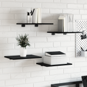 vidaXL Hyllplan 4 st Svart Ek 40x30x1,5 cm Konstruerat Trä