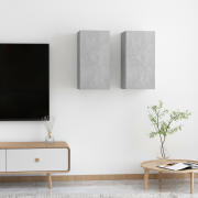 vidaXL TV-bänk 2 st betonggrå 30,5x30x60 cm konstruerat trä