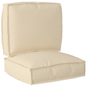 vidaXL 2 Delars Pallkudde Set Beige Oxford Tyg