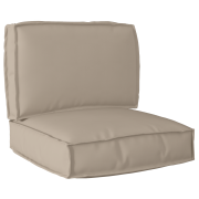 vidaXL 2-delars pallkuddset taupe Oxford tyg