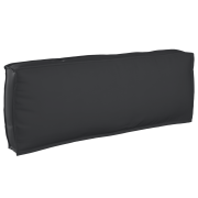 vidaXL Pallkuddset 2 pcs Svart 120 x 80 x 12 cm Oxford tyg