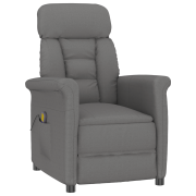 vidaXL Massagefåtölj mörkgrå mikrofiber