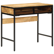 vidaXL Skrivbord 80x50x75 cm Massivt Trä Rå Mango