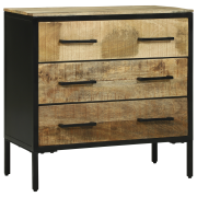 vidaXL Sideboard 70x35x70 cm Massivt Grovt Trä Mango