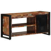 vidaXL Skobänk Flerfärgad 100x40x50 cm Massiv återvunnet trä