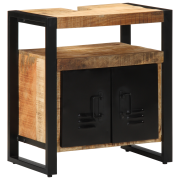vidaXL Badrumsskåp 55x35x60 cm Massivt Grovt Trä