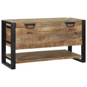vidaXL Förvaringsbox 80x35x45 cm Solid Rå Mango Trä