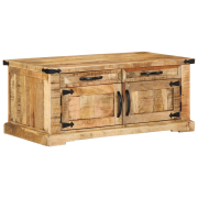 vidaXL Kaffe Bord 90x50x40 cm Massivt Trä Grovt Mango