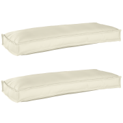 vidaXL Pallkuddar för bänk 2 st Grädde 100x40x8 cm Oxford tyg
