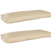 vidaXL Pallkuddar för Bänk 2 stk Beige 100x40x8 cm Oxfordtyg