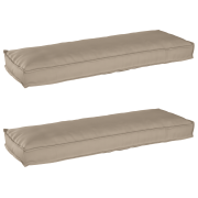 vidaXL Pallkuddar för bänk 2 st Taupe 120x40x8 cm Oxford tyg