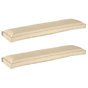 vidaXL Pallkuddar för Bänk 2 st Beige 150x40x8 cm Oxford Tyg