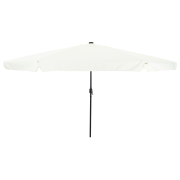 vidaXL Trädgårdsparaply med LED-lampor Ø395x245 cm Sandvit