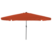 vidaXL Trädgårdsparasol med LED-lampor ø395x245 cm Terrakotta