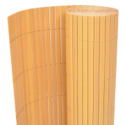 vidaXL Trädgårdsgärd Dubbel-sidig PVC 150x500 cm Gul