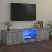 vidaXL Tv-bänk med LED-belysning grå sonoma 140x40x36 cm