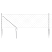 vidaXL Kedjebräde med 13 spikposter 0.4x25 m Galvaniserad stål