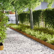 vidaXL Rabattkanter 10 st 100x0.5x15 cm väderbeständigt stål