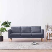 vidaXL Soffa 3-sits tyg mörkgrå
