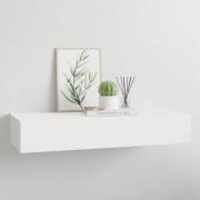 vidaXL Väggmonterad låda vit 60x23,5x10 cm MDF