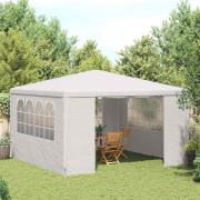 vidaXL Professionellt partytält med väggar 4x4 m vit 90 g/m²