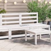 vidaXL Mittensektion till pallsoffa 2 st vit massiv furu