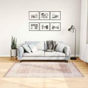 vidaXL Matta tvättbar 120x180 cm beige halkfri