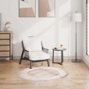 vidaXL Matta tvättbar 120 cm beige halkfri