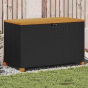 vidaXL Dynbox svart 110x55x63 cm konstrotting akaciaträ