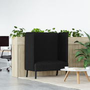 vidaXL hög rygg soffa svart 109x56x121 cm tyg