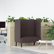 vidaXL hög ryggsoffa mörkbrun 109x56x121 cm tyg