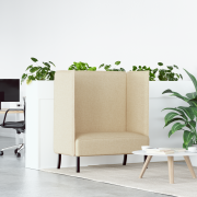vidaXL Hög ryggsoffa Grädde 109x56x121 cm Tyg