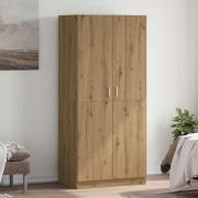 vidaXL Garderob hantverksmässig ek 80x52x180 cm konstruerat trä