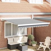 vidaXL Markis infällbar antracit och vit 3x2,5 m tyg&aluminium