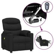 vidaXL Elektrisk massagefåtölj svart tyg