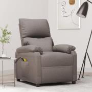 vidaXL Elektrisk massagefåtölj taupe tyg