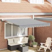 vidaXL Markis infällbar antracit och vit 3x2,5 m tyg&aluminium