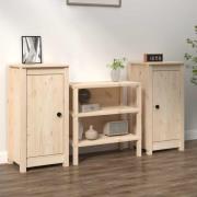 vidaXL Skänkar 2 st 39x35x80 cm massiv furu