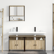 vidaXL Badrumshandfatsskåp Sonoma Ek 80x30x60 cm Konstruerat Trä