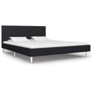 vidaXL Sängram utan madrass svart tyg 135x190 cm