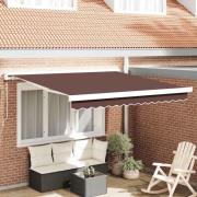 vidaXL Markis manuellt infällbar 300x250 cm brun
