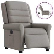 vidaXL Elektrisk reclinerfåtölj taupe tyg