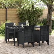 vidaXL Trädgårdsstolar 4 st Antracit Poly Rattan