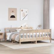 vidaXL Sängram utan madrass 200x200 cm massiv furu