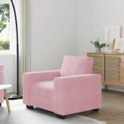 vidaXL Soffstol rosa 60 cm sammet