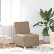vidaXL Soffstol utan armstöd cappuccino 55 cm konstläder