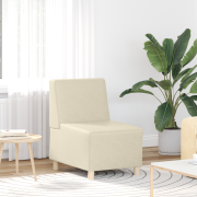 vidaXL Soffstol utan armstöd gräddvit 55 cm konstläder