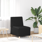 vidaXL Soffstol utan armstöd svart 55 cm konstläder