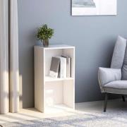 vidaXL Bokhylla med 2 hyllor vit 40x30x76,5 cm konstruerat trä