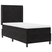 vidaXL Resårsäng med madrass 90x190 cm svart sammet